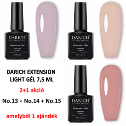 (2+1 AKCIÓ) DARICH Extension LIGHT Gél - No.13 + No.14 + No.15 - 1 termék AJÁNDÉK‼️