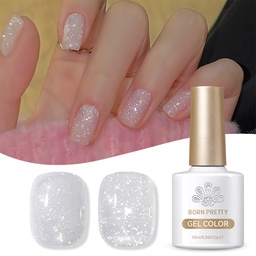 Born Pretty UV/LED gél lakk 10 ml - SZ12 - Milky White Reflective Glitter