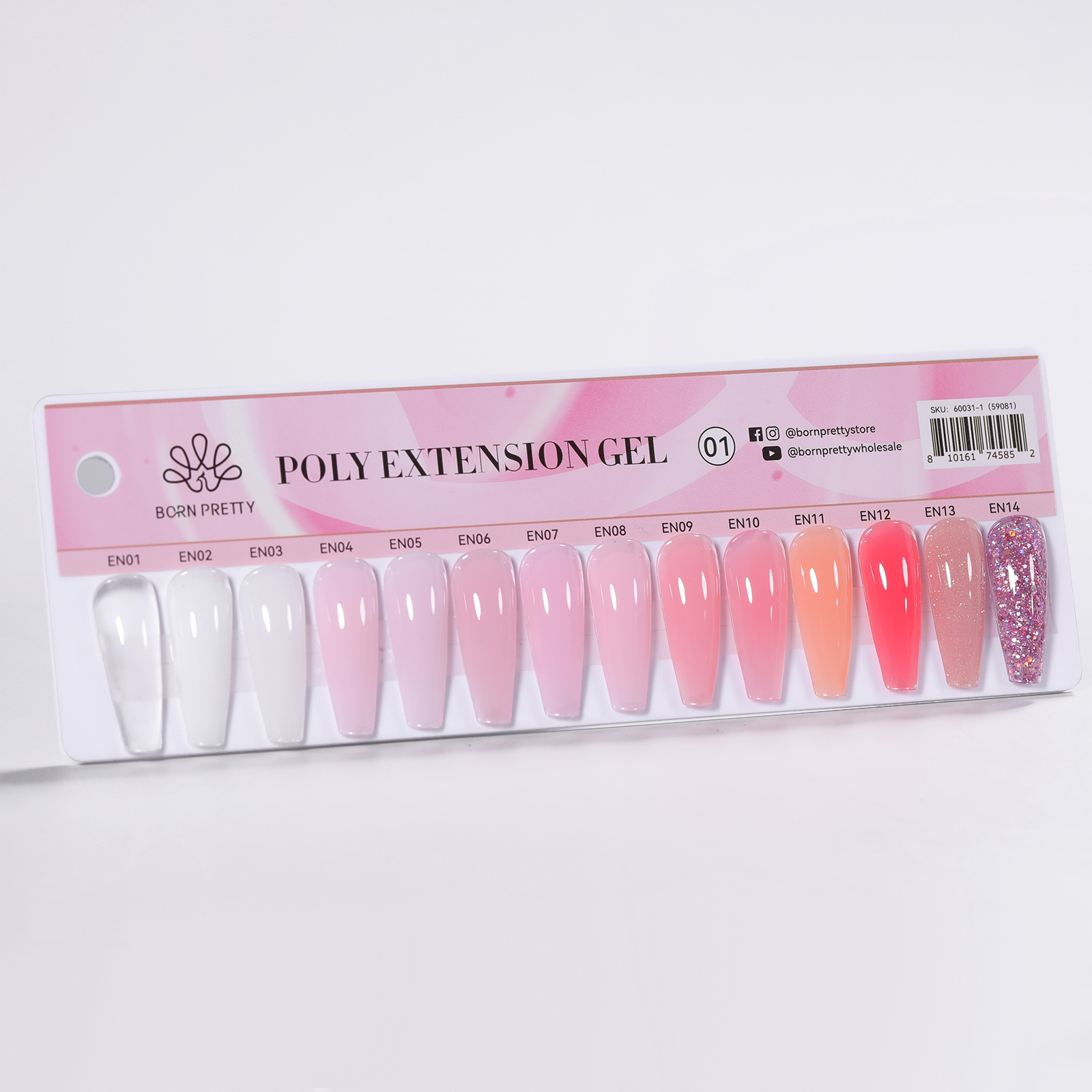 Born Pretty PRO paletta - Poly Gel - hosszúkás