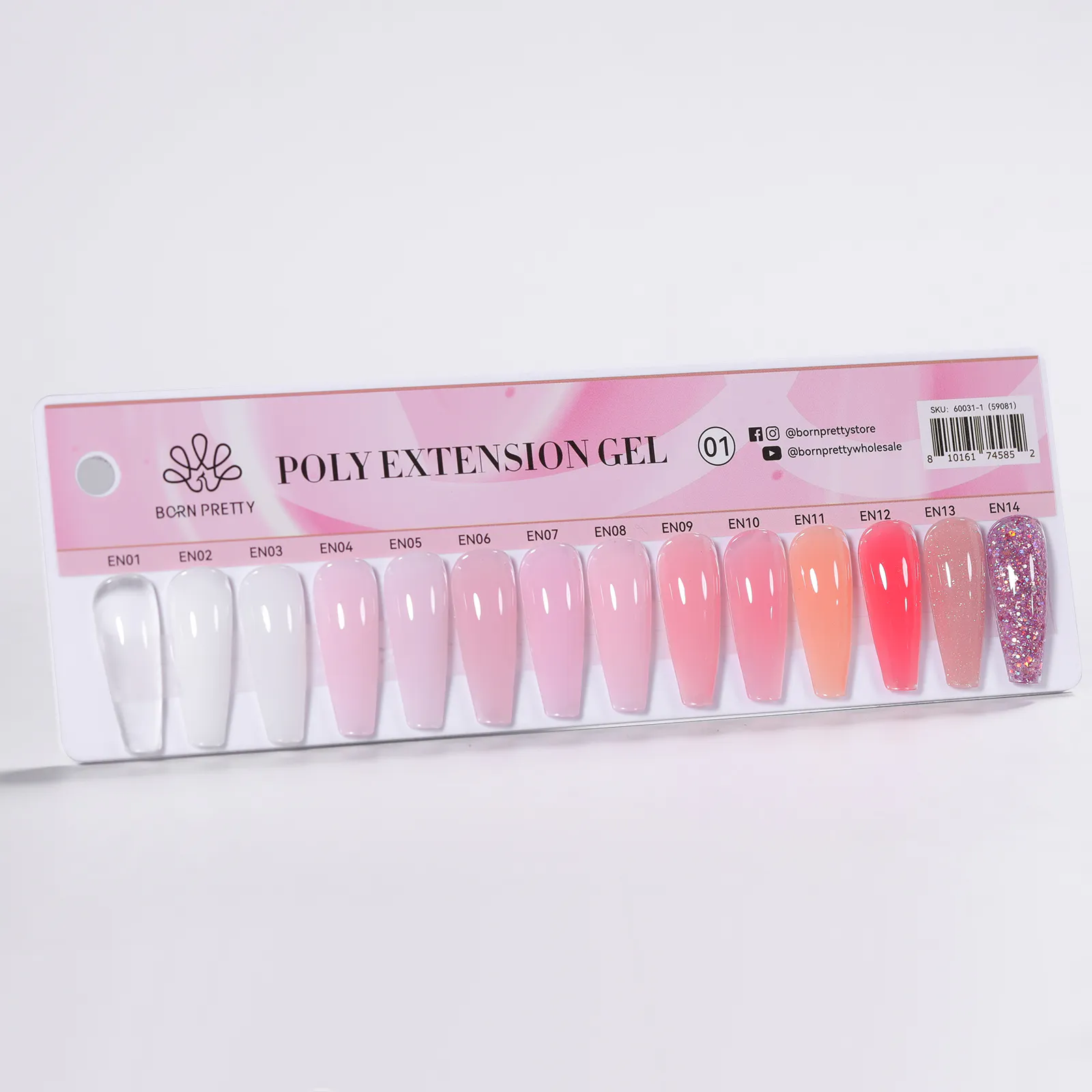 Born Pretty PRO paletta - Poly Gel - hosszúkás