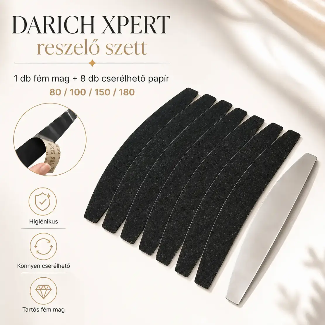DARICH XPERT reszelő szett - 1 db fém mag + 8 db cserélhető papír