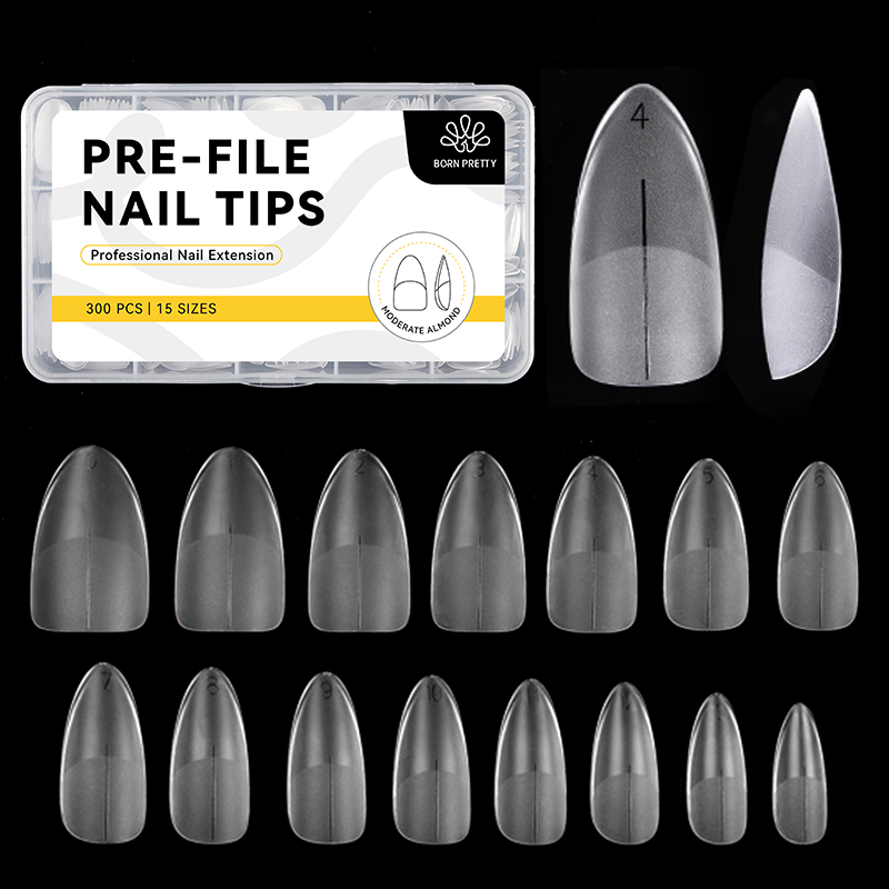 BORN PRETTY Soft Gel Tip 300 db/box - Mandula