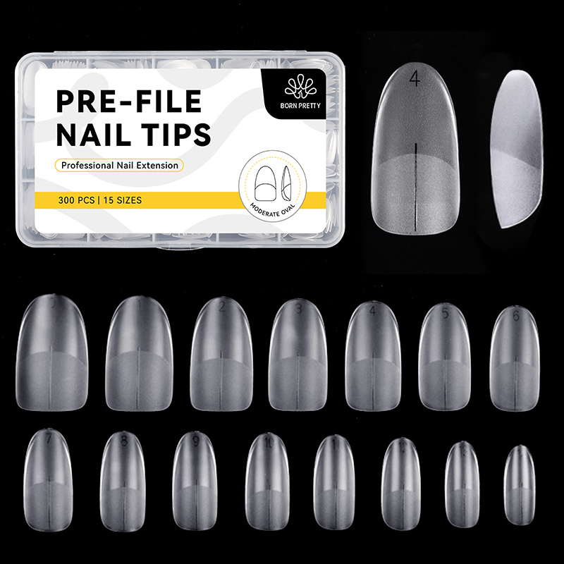 BORN PRETTY Soft Gel Tip 300 db/box - Ovális