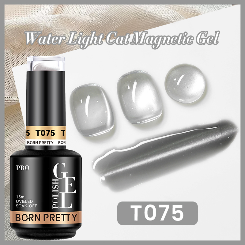 BORN PRETTY PRO UV/LED gél lakk 15 ml - T075 - Water Light Cat Magnetic