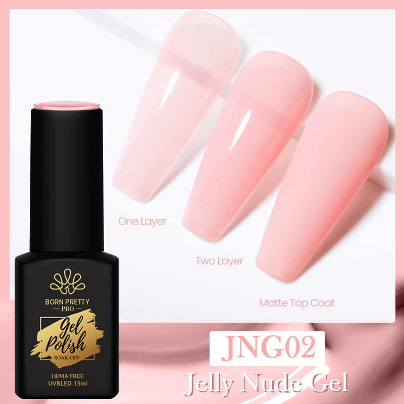 Born Pretty Trubuty Jelly Nude UV/LED HEMA FREE gél lakk 15 ml - JNG02