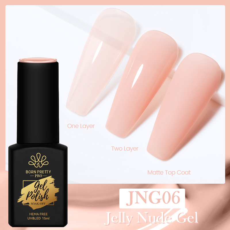 Born Pretty Trubuty Jelly Nude UV/LED HEMA FREE gél lakk 15 ml - JNG06