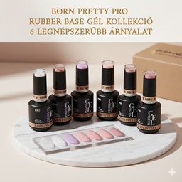Born Pretty PRO - Rubber Base Gél szett - 6x15 ml (RB02, RB08, RB14, RB15, RB16, RB18)