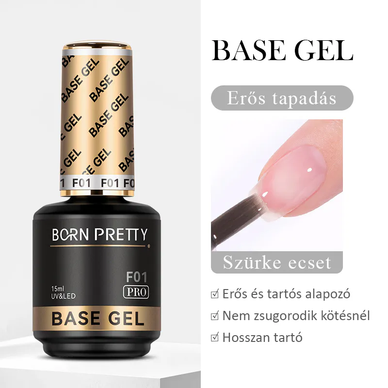 Born Pretty PRO - F01 -  Base Coat 15 ml - Normál sűrűségű alapzselé