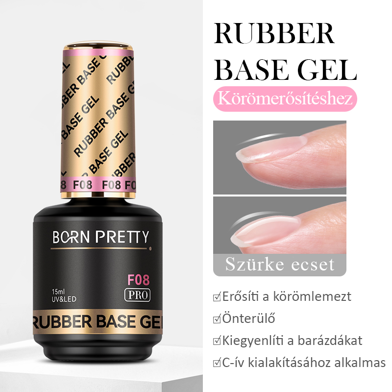 Born Pretty PRO - F08 - Rubber Base Gel 15 ml