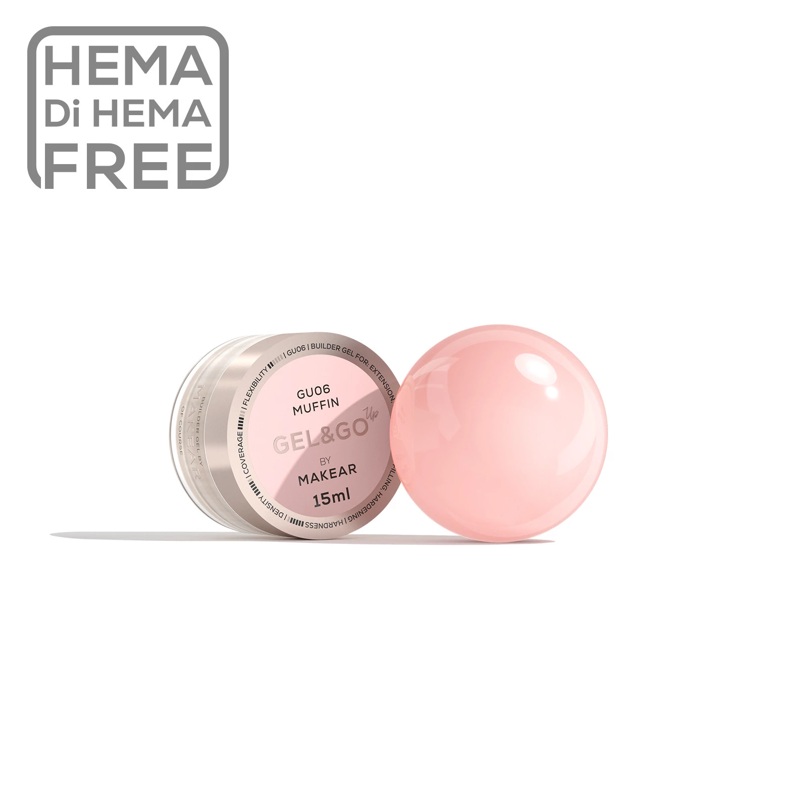 MAKEAR Gel&Go UP Builder Gél - GU06 - Muffin - 15ml