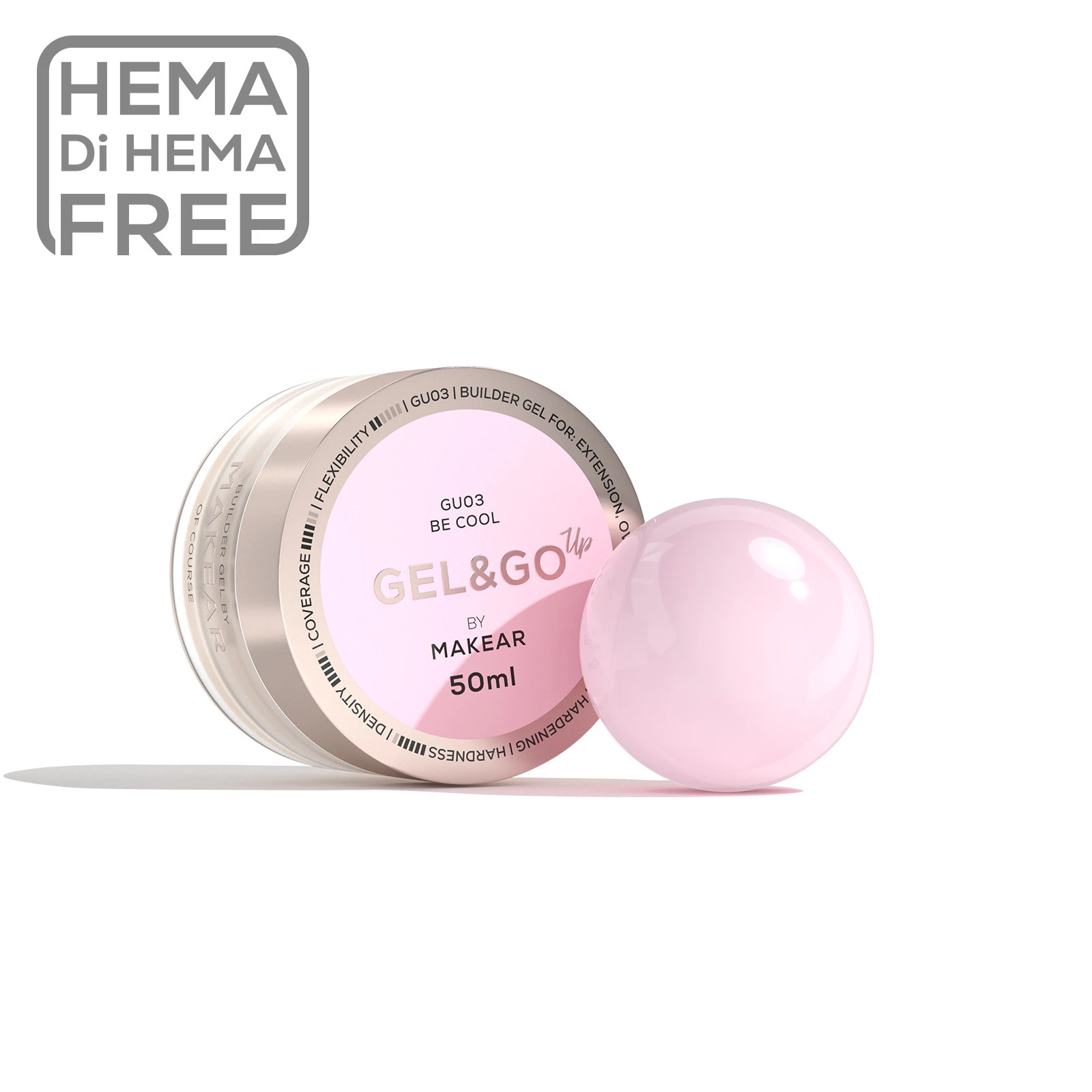 MAKEAR Gel&Go UP Builder Gél 50 ml - GU03 - Be Cool