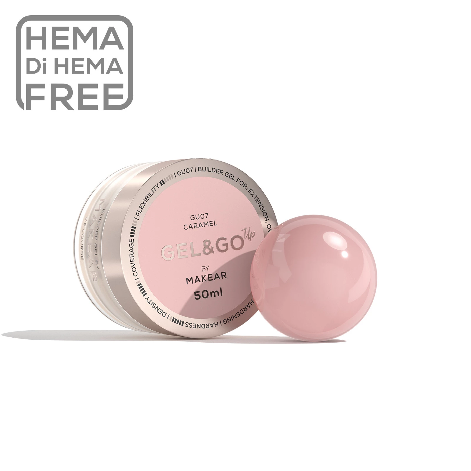 MAKEAR Gel&Go UP Builder Gél 50 ml - GU07 - Caramel