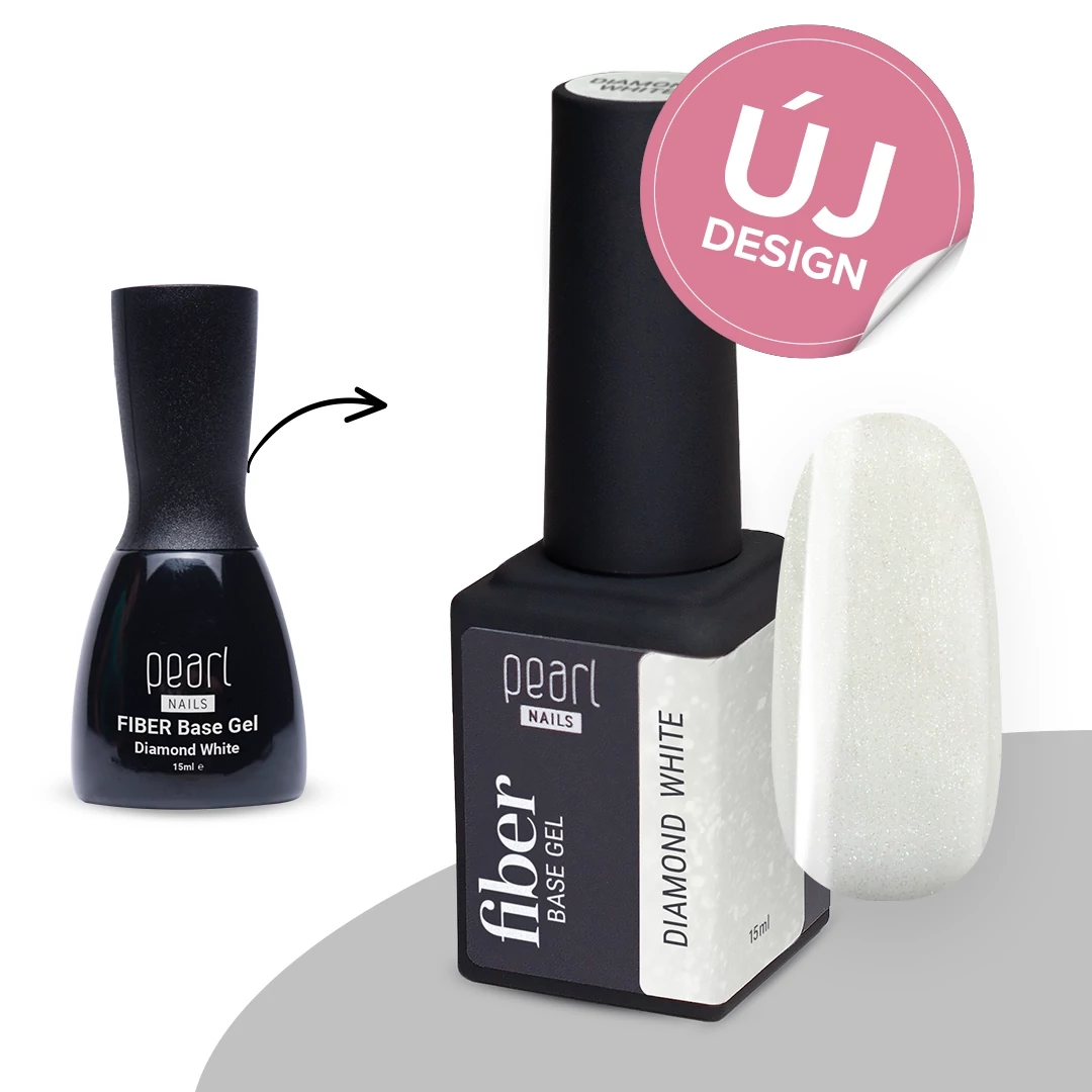 Pearl Nails Fiber Base Gel 15ml - Diamond White