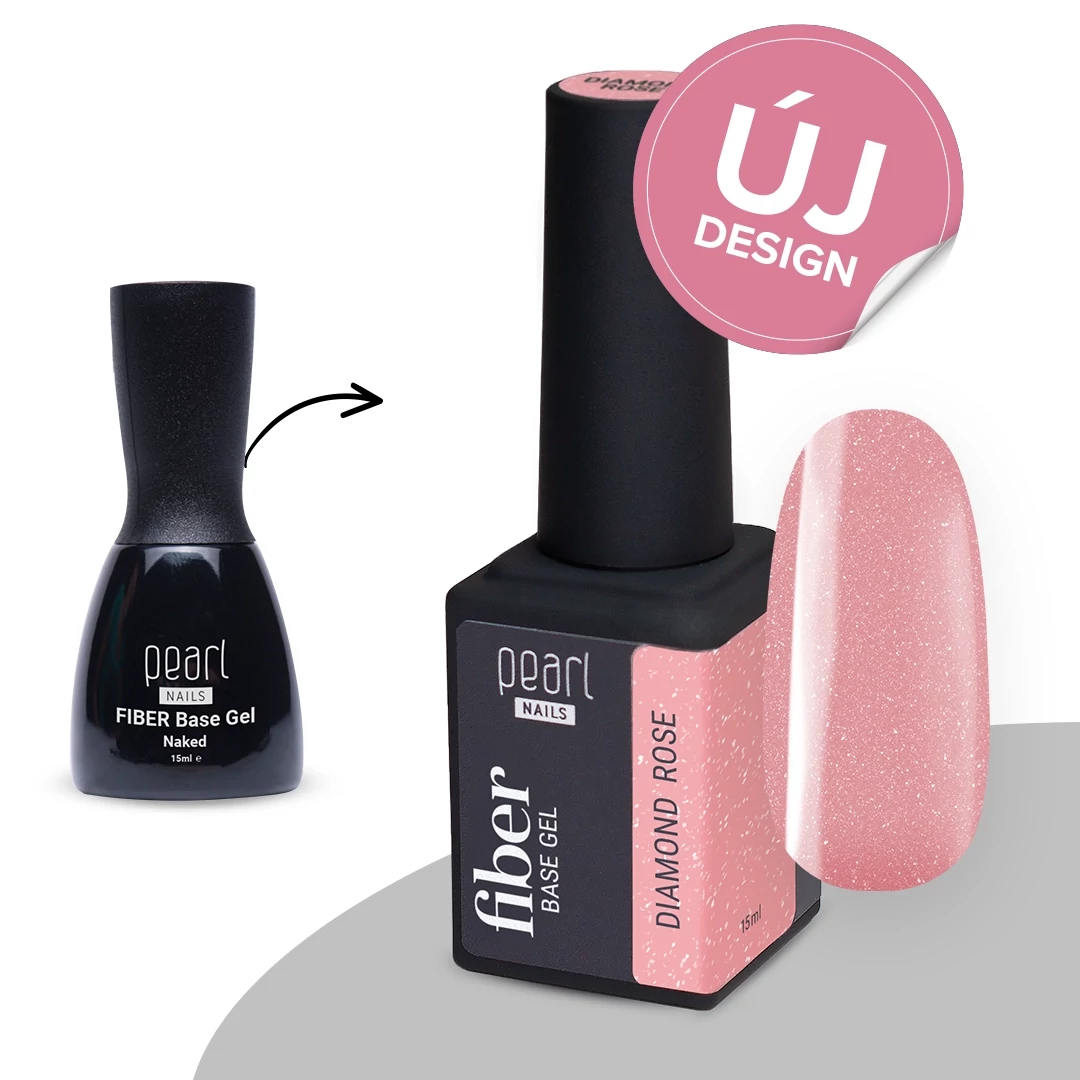 Pearl Nails Fiber Base Gel 15ml - Diamond Rose