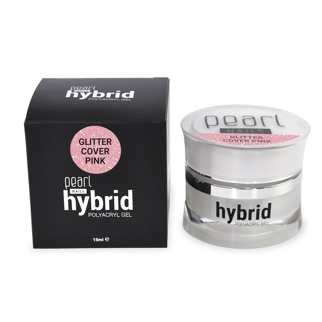 Pearl Nails Hybrid PolyAcryl Gel 15ml - Glitter Cover Pink