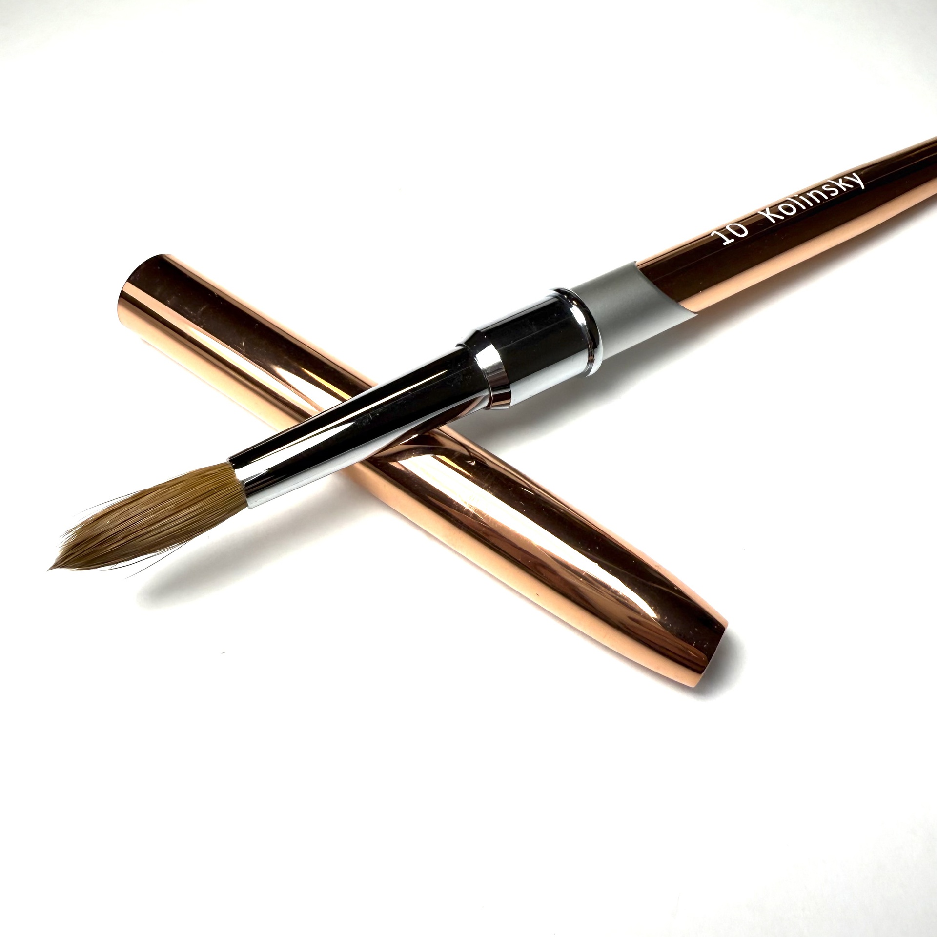 Prémium 100% Kolinsky porcelán ecset #10 Rosegold