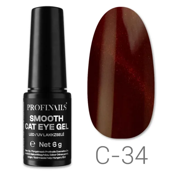 Profinails Smooth Cat Eye LED/UV lakkzselé 6gr C-34