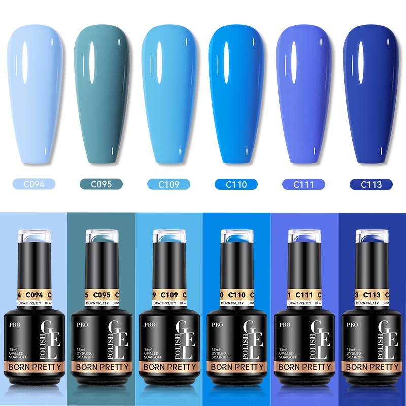 Born Pretty Pro UV/LED HEMA FREE gél lakk szett 6x15ml - BC117