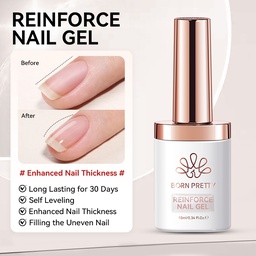 Born Pretty TERRA - F04 - Reinforcement Base Gel 10 ml - Rugalmas, sűrű állagú alapzselé