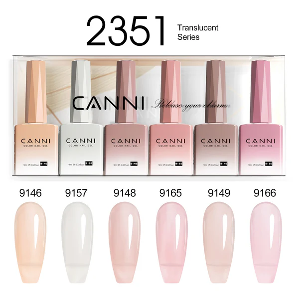 CANNI HEMA FREE UV/LED gél lakk szett 6x9ml - 2351