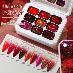 BORN PRETTY 4in1 festőzselé paletta - No.L08 - Crimson Flicker