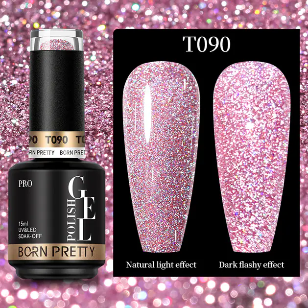 BORN PRETTY PRO UV/LED gél lakk 15 ml - T090 - Reflective Gel