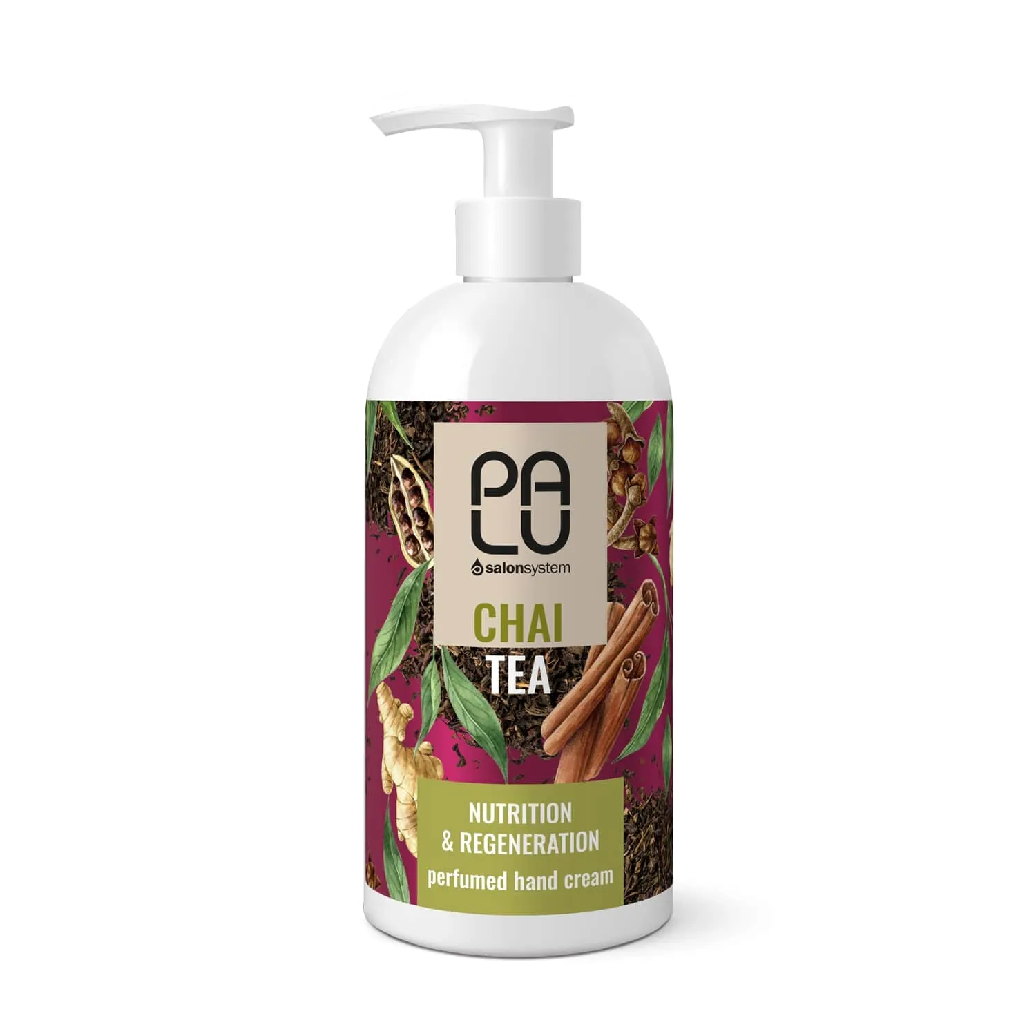 PALU Hidratáló és regeneráló kézkrém - Chai Tea - 280g
