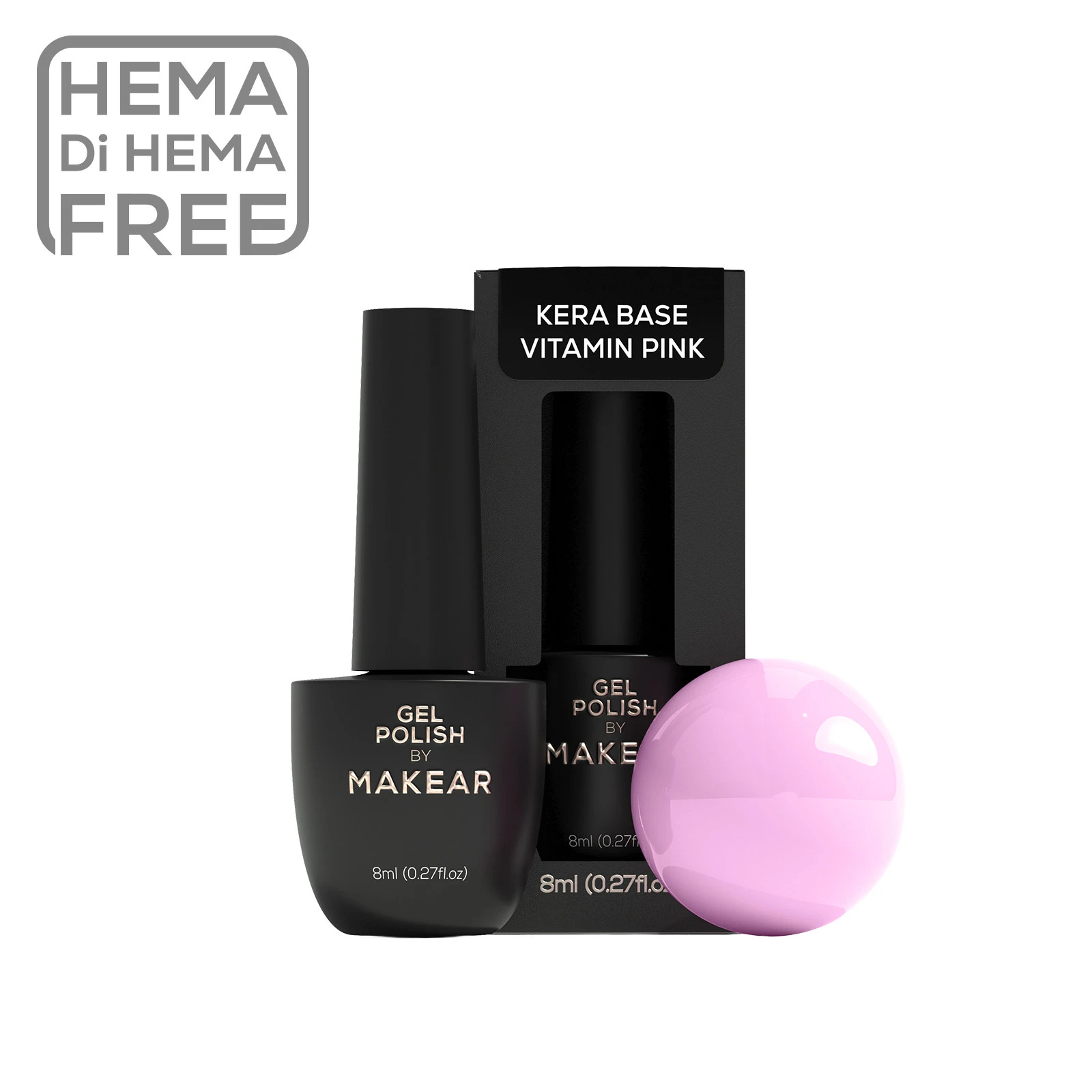 MAKEAR Hema Free Keratin Base 8 ml - KVB02 - Pink