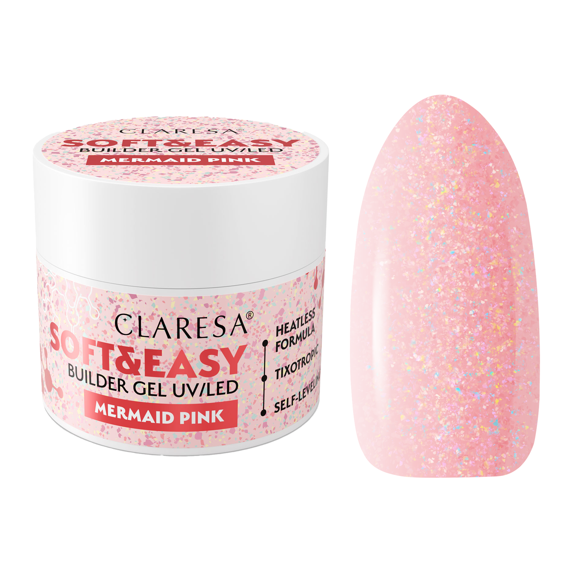 CLARESA Soft&Easy Builder Gél 45g - Mermaid Pink