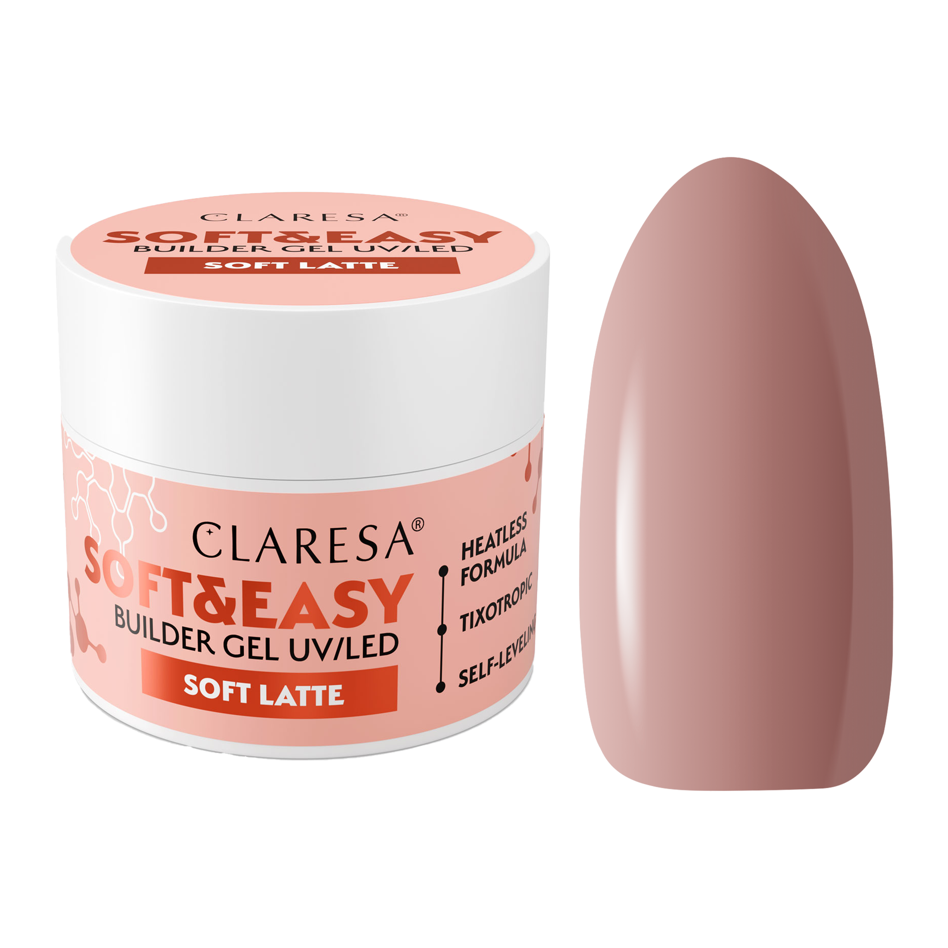 CLARESA Soft&Easy Builder Gél 45g - Soft Latte