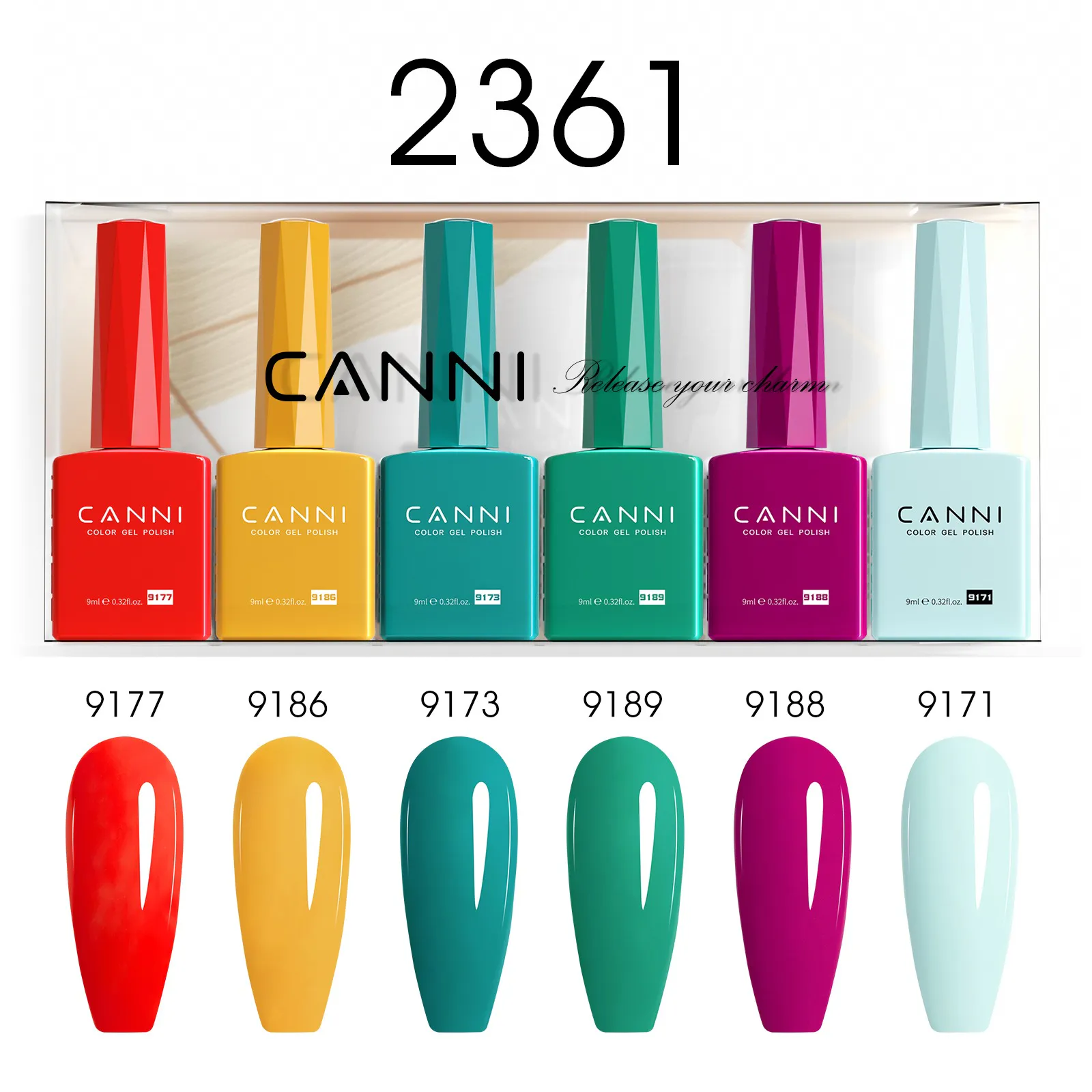 CANNI HEMA FREE UV/LED gél lakk szett 6x9ml - 2361