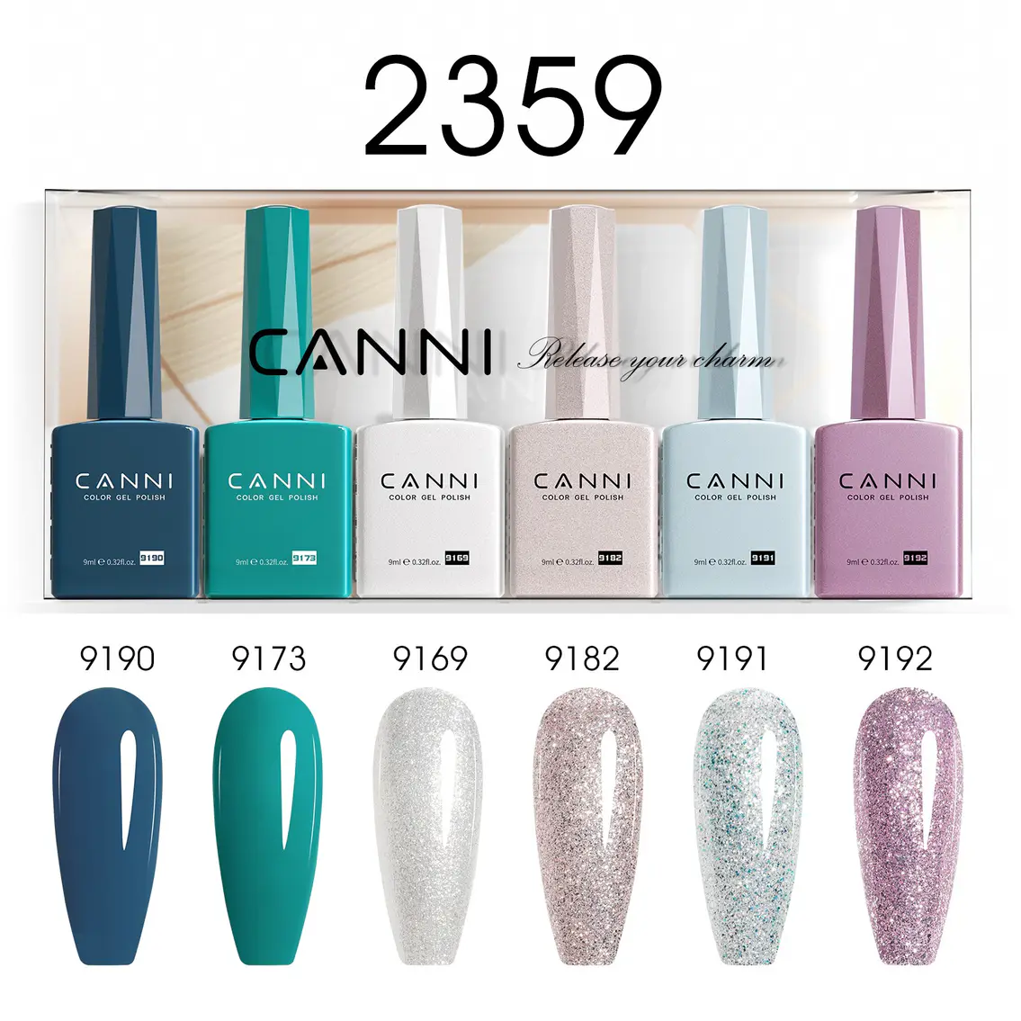 CANNI HEMA FREE UV/LED gél lakk szett 6x9ml - 2359