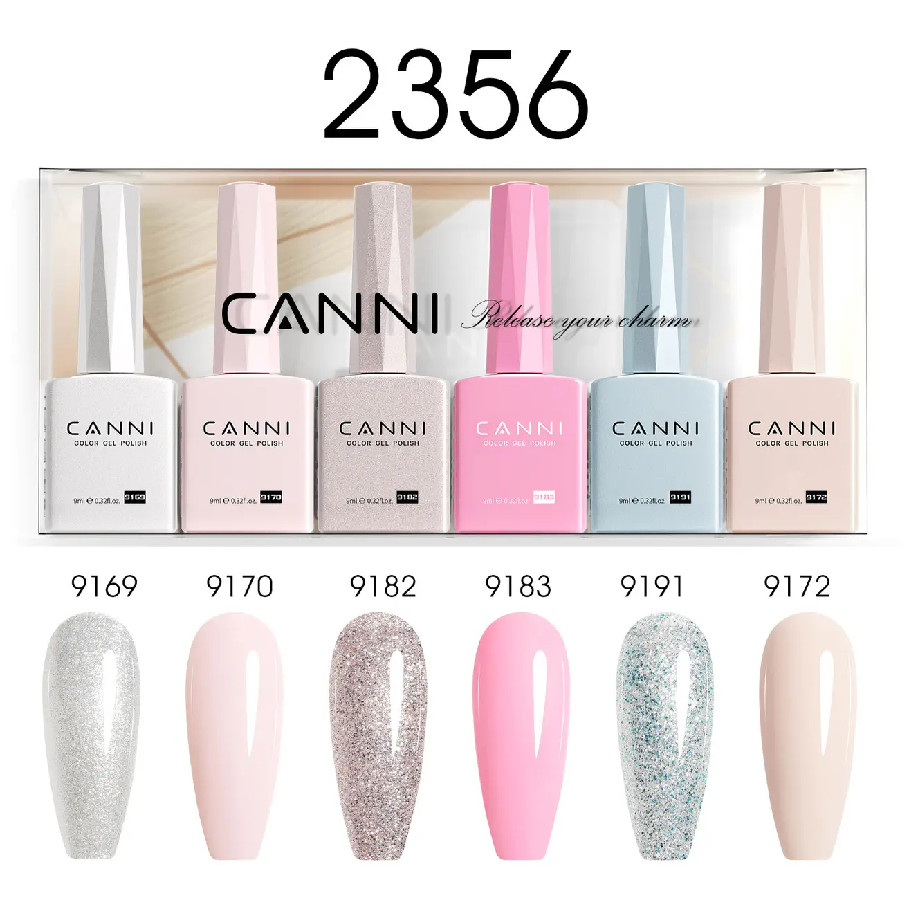CANNI HEMA FREE UV/LED gél lakk szett 6x9ml - 2356