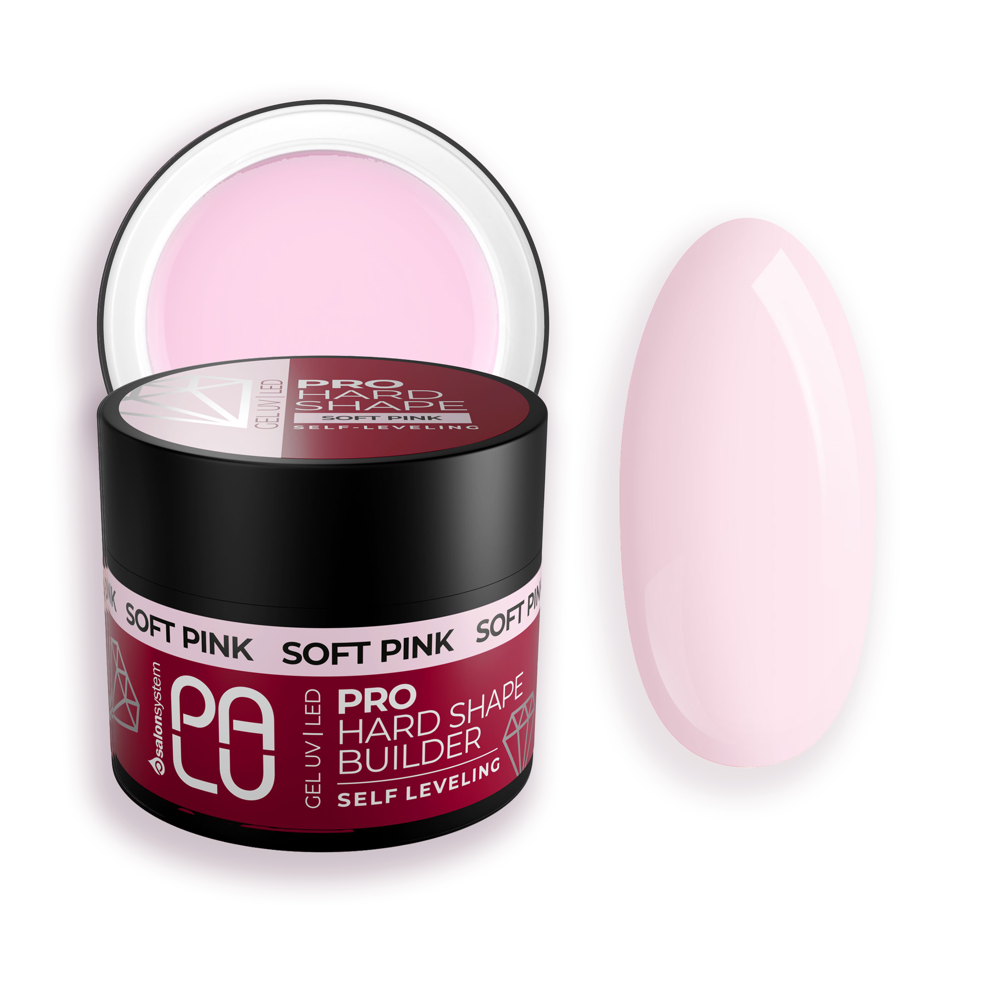 PALU Pro Hard Shape Builder építőzselé 45g - Soft Pink