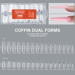 Sandwich Dual Form Tip - 256 db/box - Balerina / Coffin