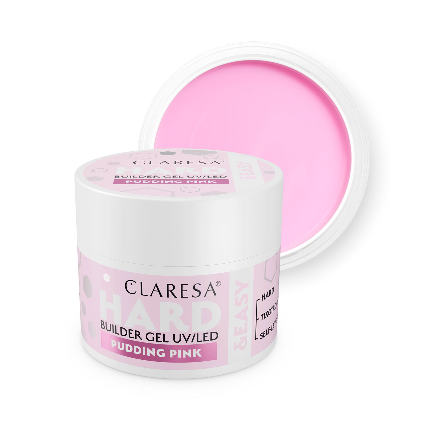 CLARESA Hard&Easy Builder Gél 45g - Pudding Pink