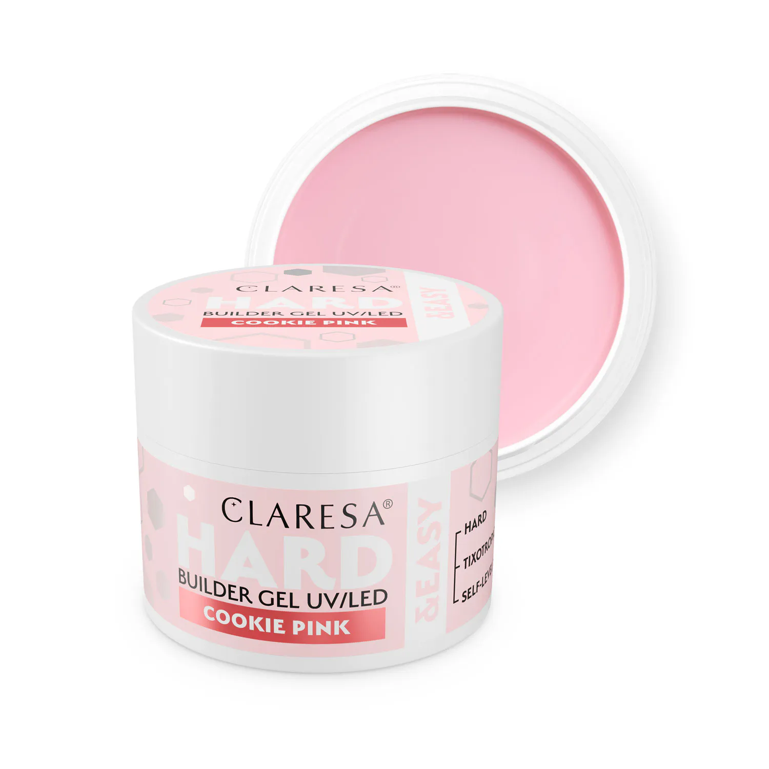 CLARESA Hard&Easy Builder Gél 12g - Cookie Pink