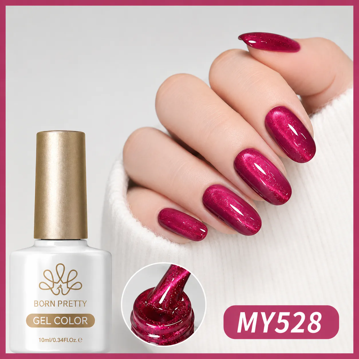 Born Pretty Cat Magnetic gél lakk 10 ml - MY528