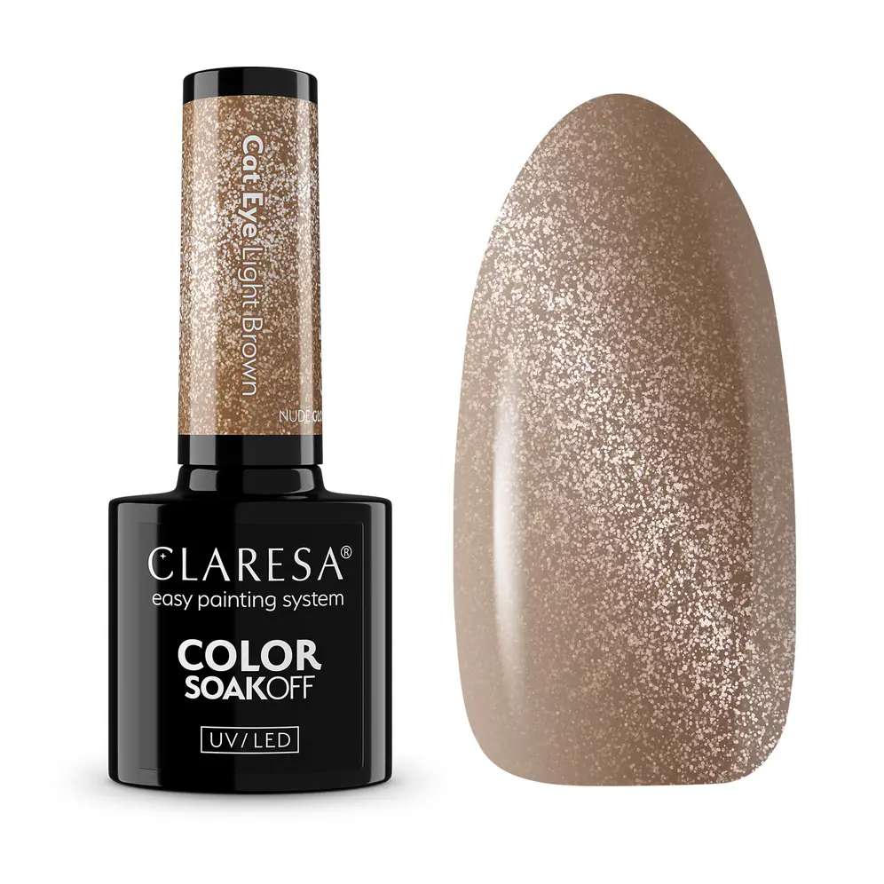 CLARESA UV/LED gél lakk 5g - CAT EYE Light Brown