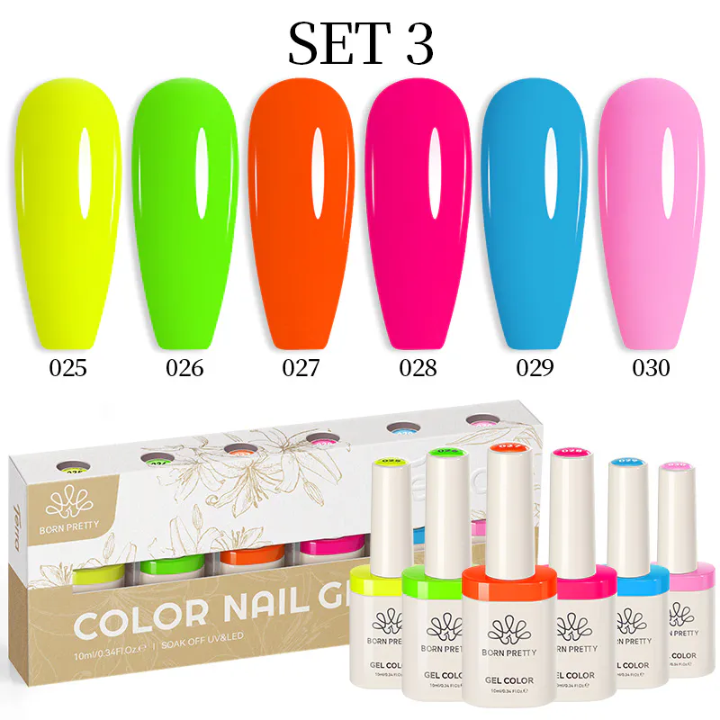 Born Pretty TERRA gél lakk szett 6x10ml - No.03 - Hema-Free
