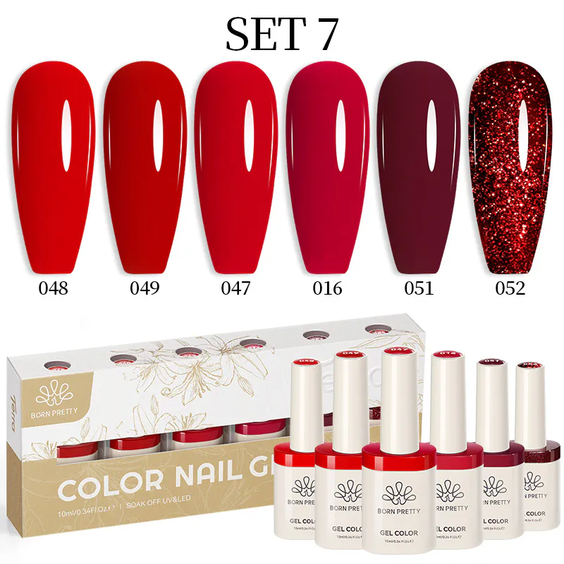 Born Pretty TERRA gél lakk szett 6x10ml - No.07 - Hema-Free
