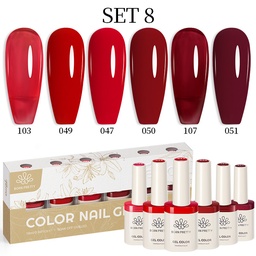 Born Pretty TERRA gél lakk szett 6x10ml - No.08 - Hema-Free