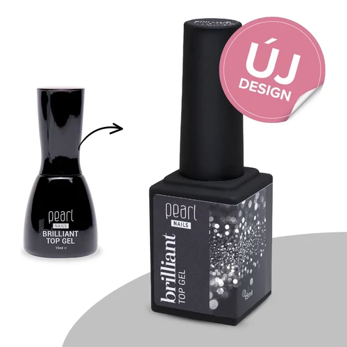 Pearl Nails Brilliant Top Gel - Silver 15ml 