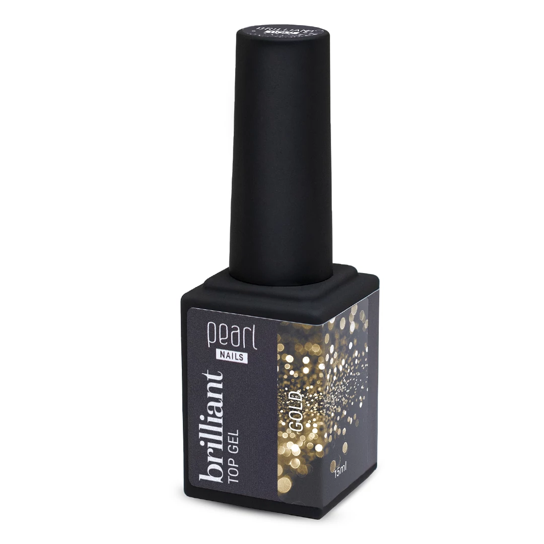 Pearl Nails Brilliant Top Gel - Gold 15ml