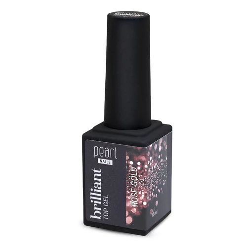 Pearl Nails Brilliant Top Gel - Rose Gold 15ml