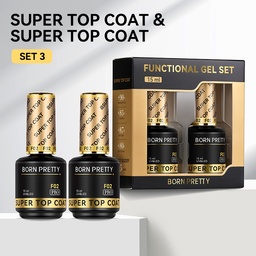 Born Pretty PRO Technikai szett - No.03 - 2 db Super Top Coat - 2x15 ml
