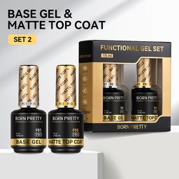 Born Pretty PRO Technikai szett - No.02 - Base Coat + Matt Top Coat - 2x15 ml