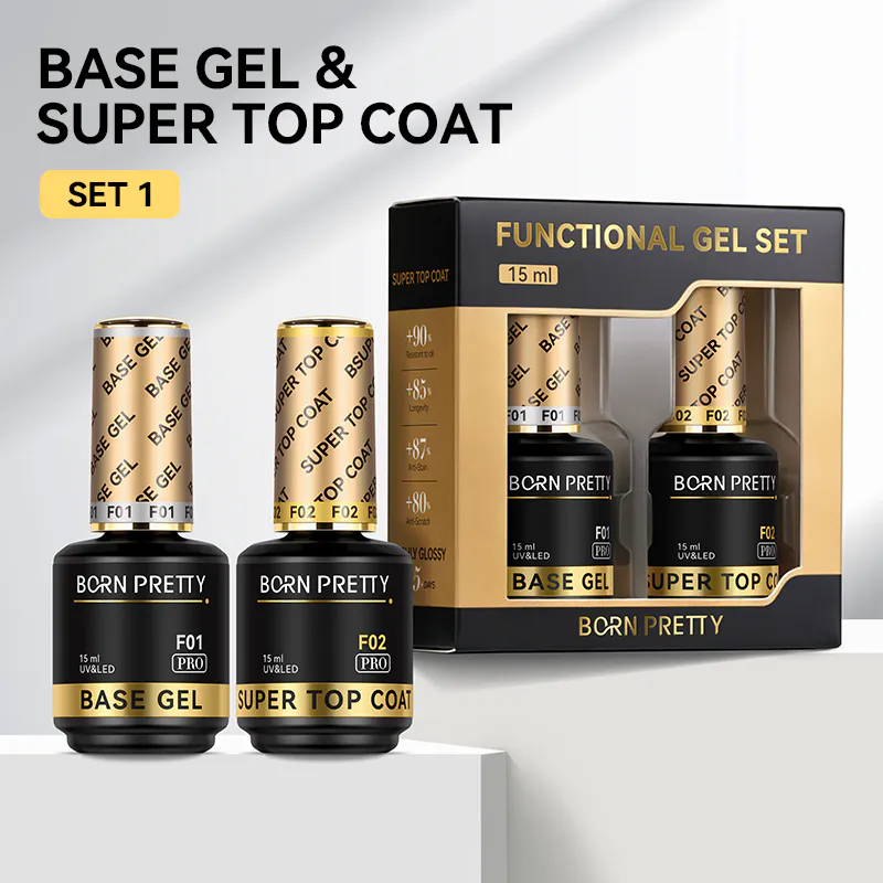 Born Pretty PRO Technikai szett - No.01 - Base Coat + Super Top Coat - 2x15 ml