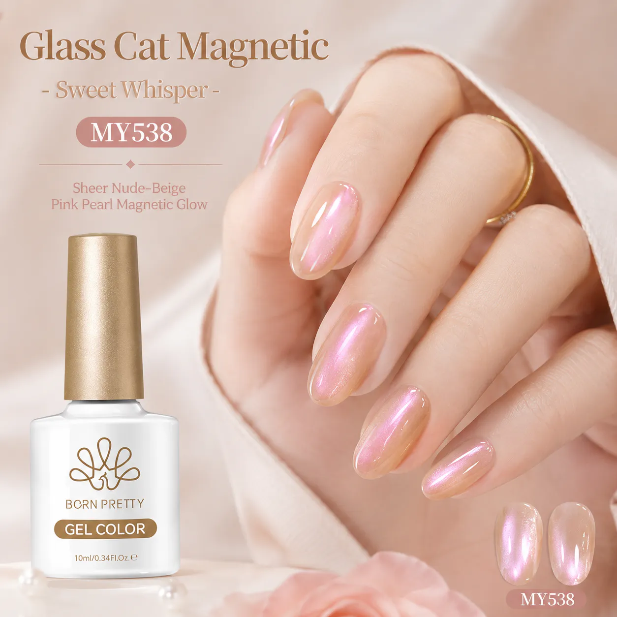 Born Pretty Cat Magnetic gél lakk 10 ml - MY538