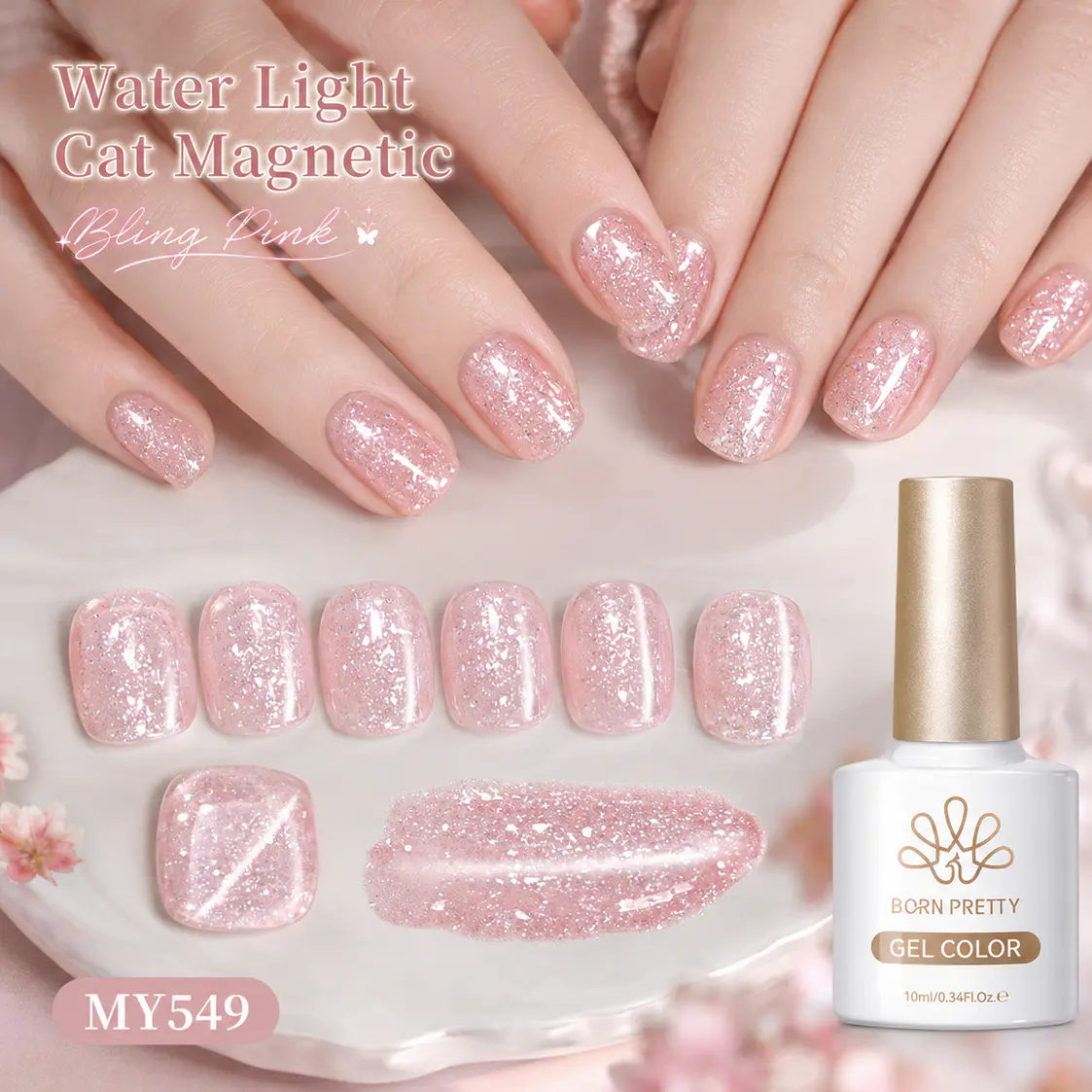Born Pretty Cat Magnetic gél lakk 10 ml - MY549
